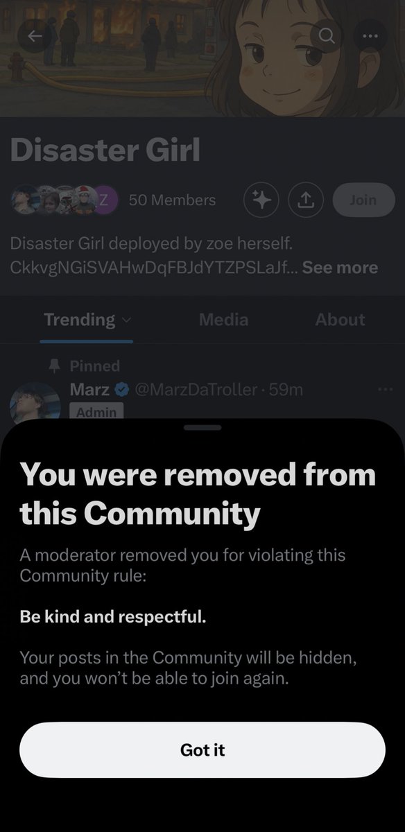 $DISASTER I manage the REAL Zoe and she has nothing to do with ANY coins. These are SCAMS. She changed her @ over a year ago, and someone has swiped it to extract your liquidity. As you can see by the screenshot below, someone took the name last January, and they live in East