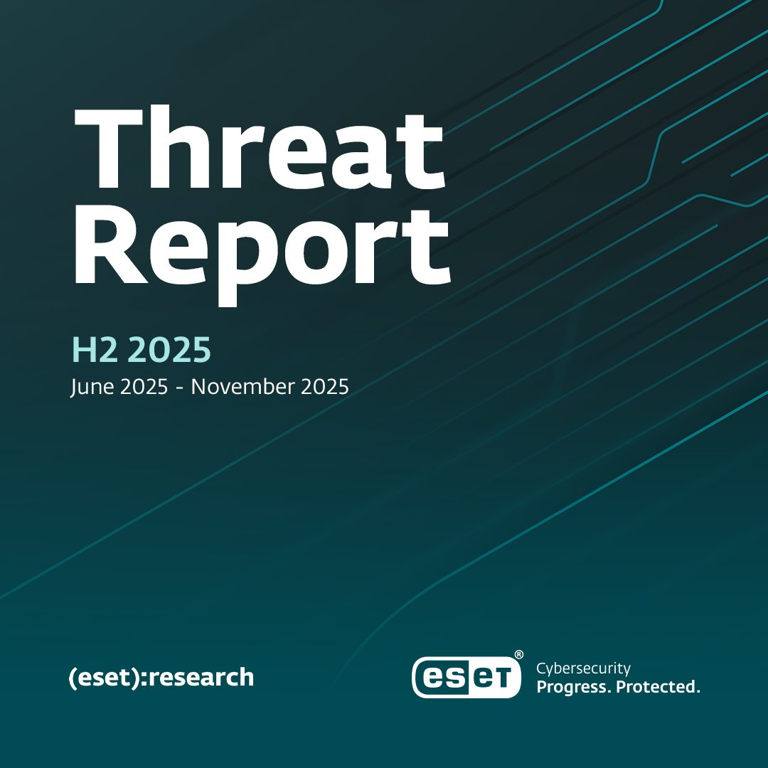 🚨 The ESET Threat Report H2 2025 is out.

AI-driven ransomware, +87% NFC Android threats, Lumma Stealer’s return, CloudEyE up 30×, AI-deepfake scams, and a 40% YoY spike in ransomware with Qilin/Warlock leading: welivesecurity.com/en/eset-resear…