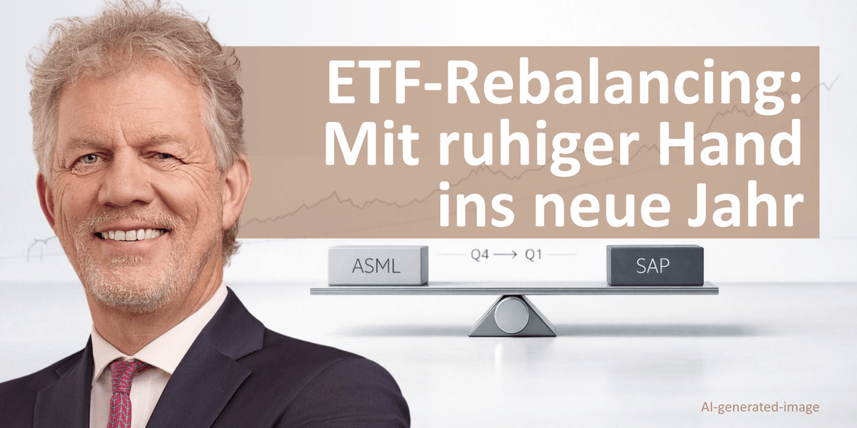 Dezember-Rebalancing: Im Frankfurter UCITS-ETF - Modern Value nur 1 Wechsel.
ASML raus nach Rally, SAP rein nach Korrektur.

Rebalancing heißt: Disziplin statt Aktionismus.
Wie oft prüfst du: gute Aktie – aber zu teuer?

🗞️  eu1.hubs.ly/H0qv5gJ0