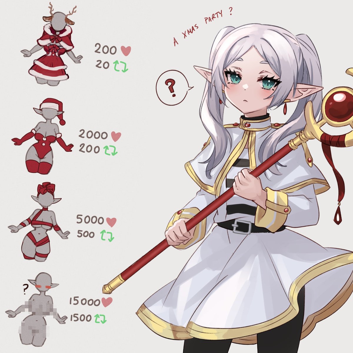 Still got time to find a xmas costume for Frieren🤶#フリーレン