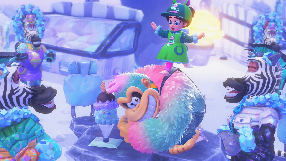 Allon_Bachuth's tweet photo. @Robotic_Abyss @AlanaFeral In official media that isn't AI-generated bigotry, DK wears the colors of the trans flag. Of all the Nintendo characters you could have picked to be on your "team", you picked THIS GUY. https://t.co/Ii8T6bGDaM