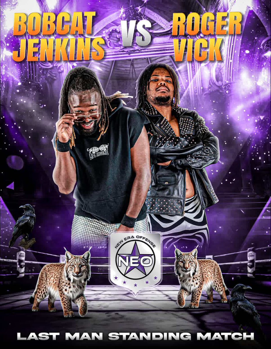 RogerVickX's tweet photo. NEO pro wrestling December 27, at the jack F Lee VFW hall 
Roger Vick VS Bobcat Jenkins 
LAST MAN STANDING MATCH 
Created by: @s3_jennyy https://t.co/ycgL22Clne