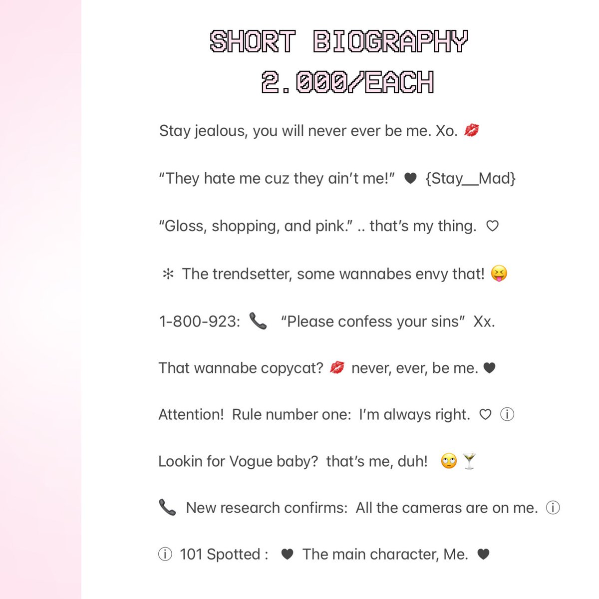 doIIetten's tweet image. help repost? thank you &amp;lt;3
 
she’s back at it again?! :p 
wording short biography restocked. slide into my dm right now, ill be waiting love. Xo. please do @ after dm yaa? ♥︎ #zonauang