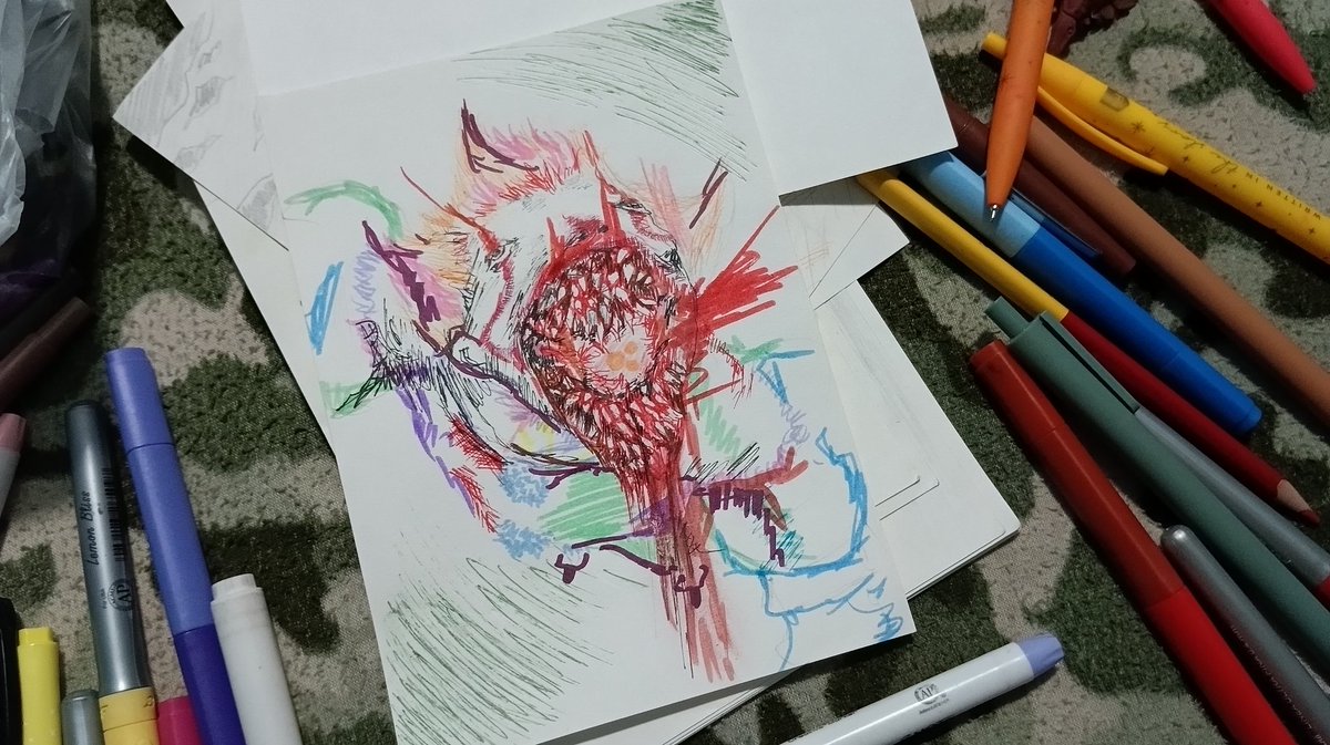 Korghe's tweet photo. Me regalaron unos colores
#ITWelcomeToDerry #art https://t.co/jo3Tp5Wbit