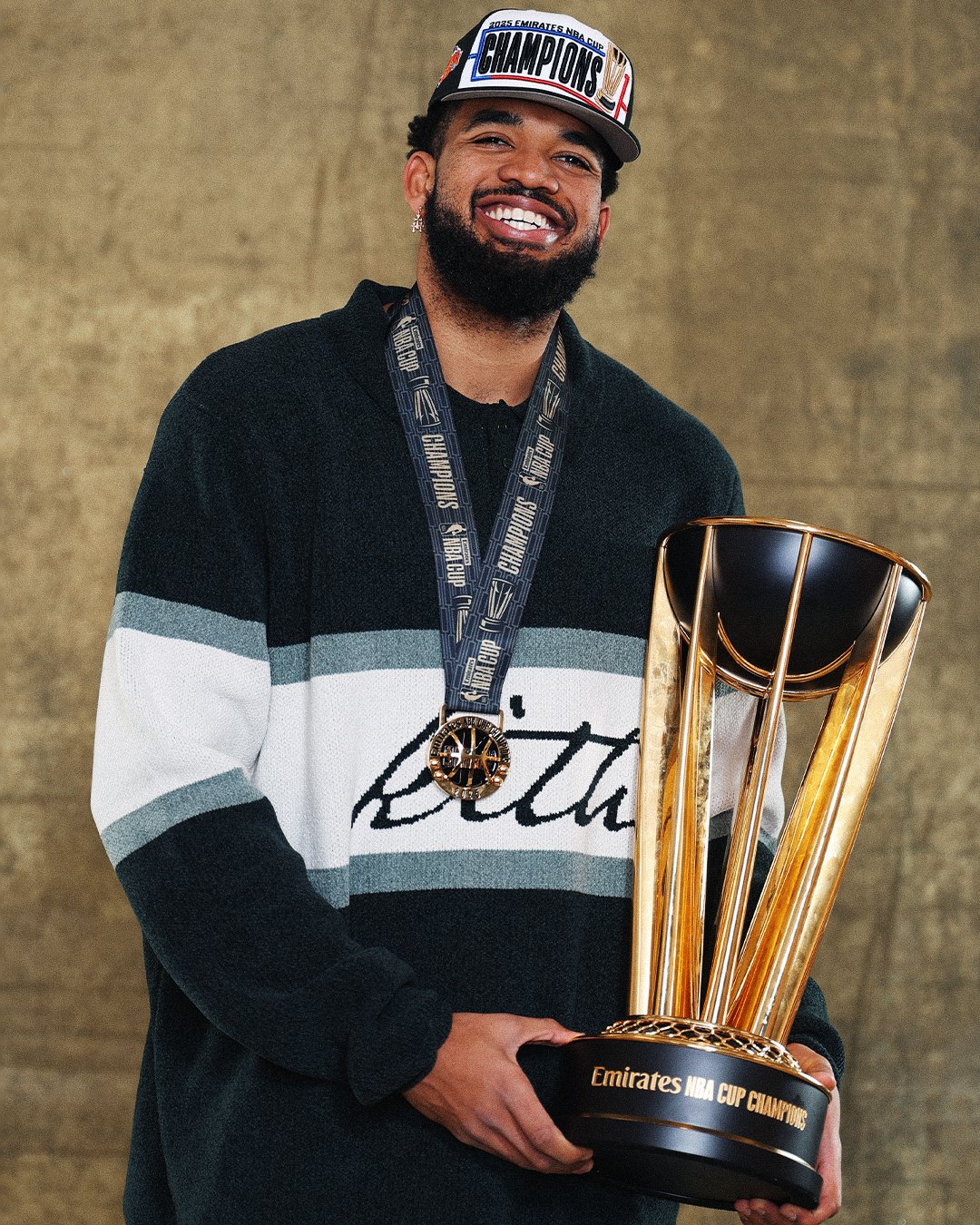 2025 @emirates NBA Cup Champion... Karl-Anthony Towns!