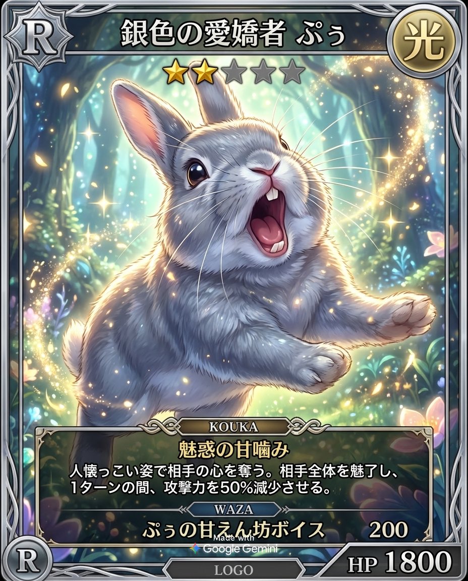 phoo0714's tweet photo. #ペットカードジェネレーター 
ぷぅちゃんも作りました😊 https://t.co/zmyQrempTc