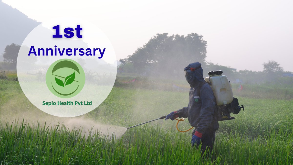 Sepiohealth's tweet photo. Celebrating 1 Year of Sepio Health Pvt. Ltd.
Protecting Farmers, Empowering Futures From innovation to impact—thank you for standing with us. Kisan Kavach® 
Thousands of farmers saved from pesticide exposure &amp; counting more. @DBT_inStem @pkvemula @DrJitendraSingh @narendramodi https://t.co/jOuv3oTHJ3
