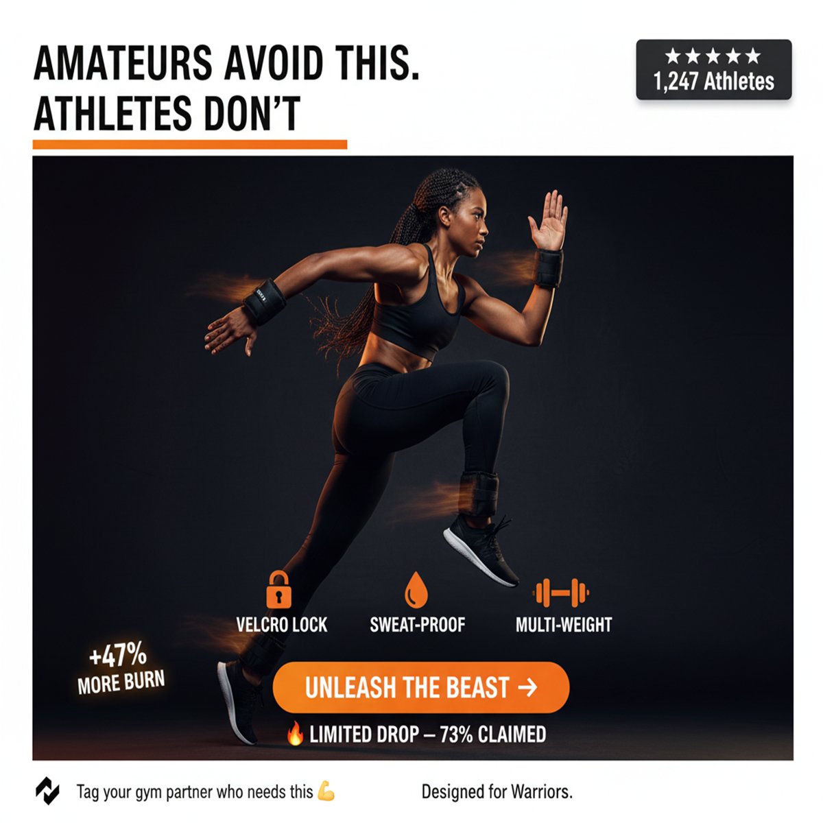skillupsporting's tweet photo. Athletes don’t avoid the burn. They chase it. 🔥

Strap on premium wrist + ankle weights and turn every home workout, run, or training session into strength training that actually changes your body.
Sweat‑proof. Secure Velcro lock. Multi‑weight design for serious athletes only. https://t.co/jrpinbBt2A