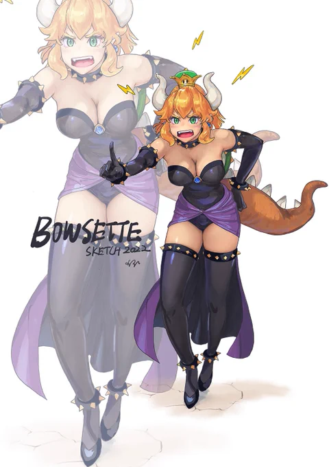 クッパ姫!(BOWSETTE!)2022も新刊に掲載予定よ。BOWSETTE可愛いねぇ。