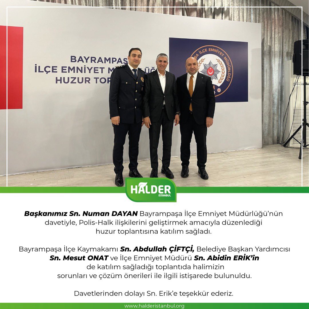 Davetlerinden dolayı Sn. Erik’e teşekkür ederiz.