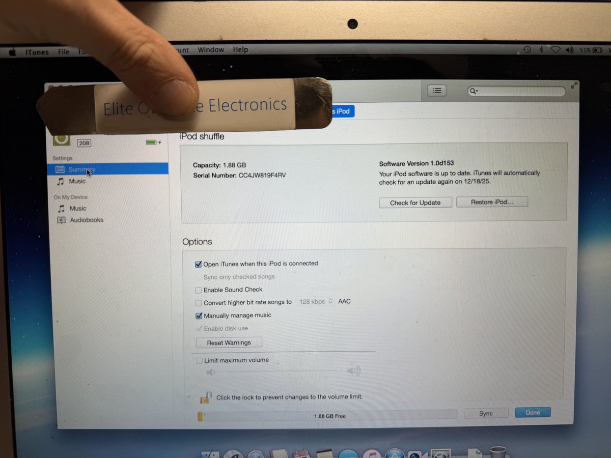 found in the wild. pair of prototype apple ipod shuffle 4th generation a1373. 

complete with original .mp3 'test tones' and very special internal firmware v1.0d153 

(developer = the 'd' in v1.0d153 ??)