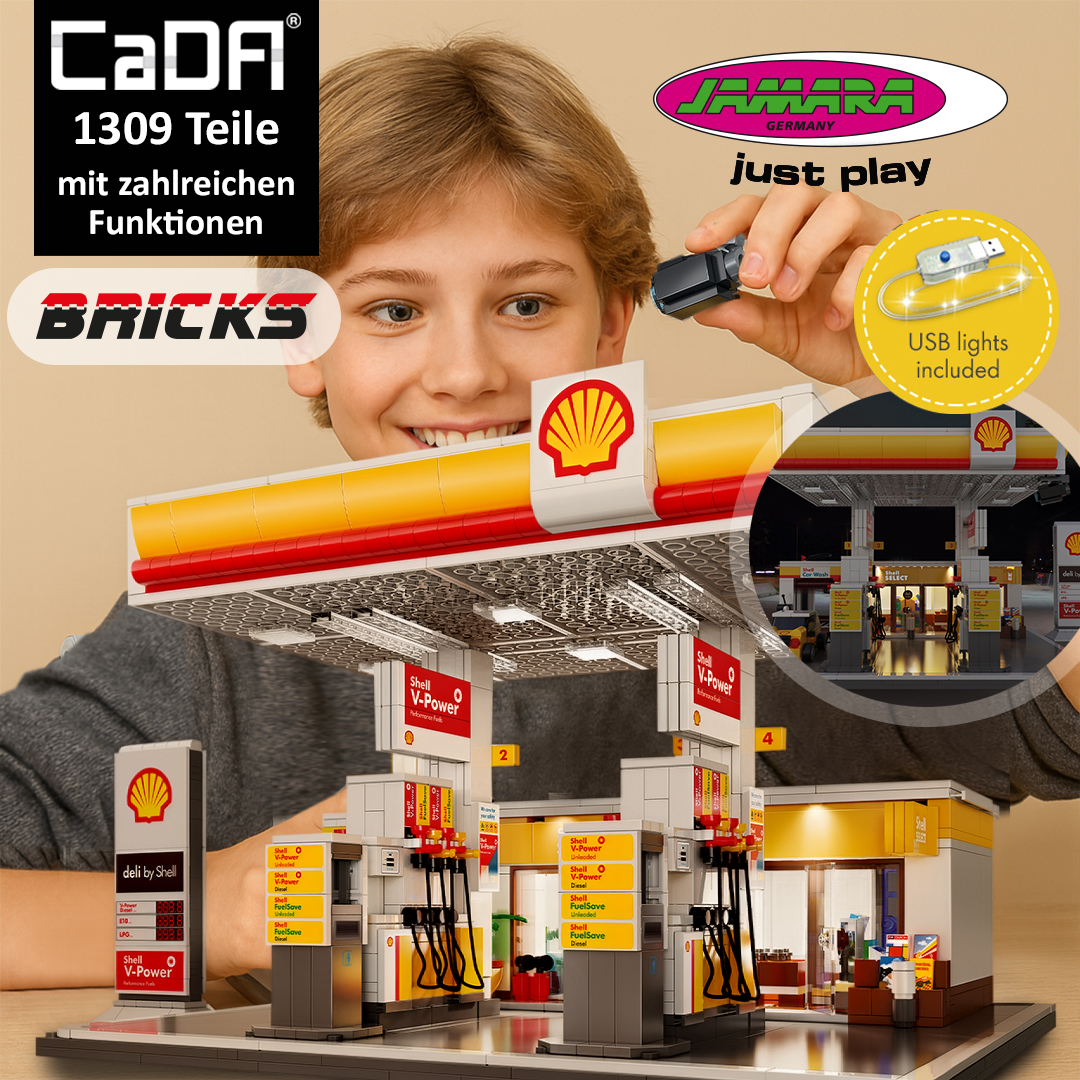 Jamara_Germany's tweet image. 🚗⛽ CaDA Shell Tankstelle mit Shop &amp;amp; Waschanlage

Offiziell lizenziertes Klemmbaustein-Set mit 1.309 Teilen. Realistisches Design, LED-Beleuchtung , Waschanlage &amp;amp; bedruckte Bauteile.
jamara-shop.com/CaDA-Shell-Tan…

#CaDABricks #JAMARA #Shell #Klemmbausteine #Modellbau #AutoFans