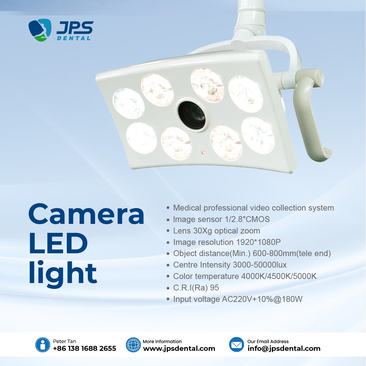 New from JPS! A Camera LED Light system built for dental simulators. HD video, 30x zoom, &amp; clinical-grade adjustable lighting. Turn every demo into a masterclass. #DentalEd #MedTech