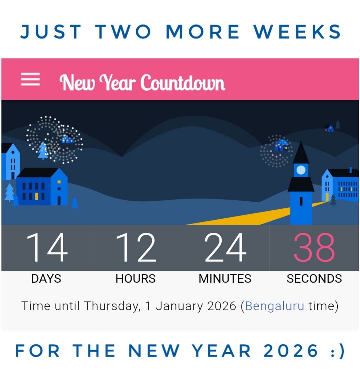 Just another fortnight for a brand new year! We would complete a quarter of the 21st century! 
😍😍✊🏻
#NewYear2026 

Time to make full use of the #Holiday Season 😛