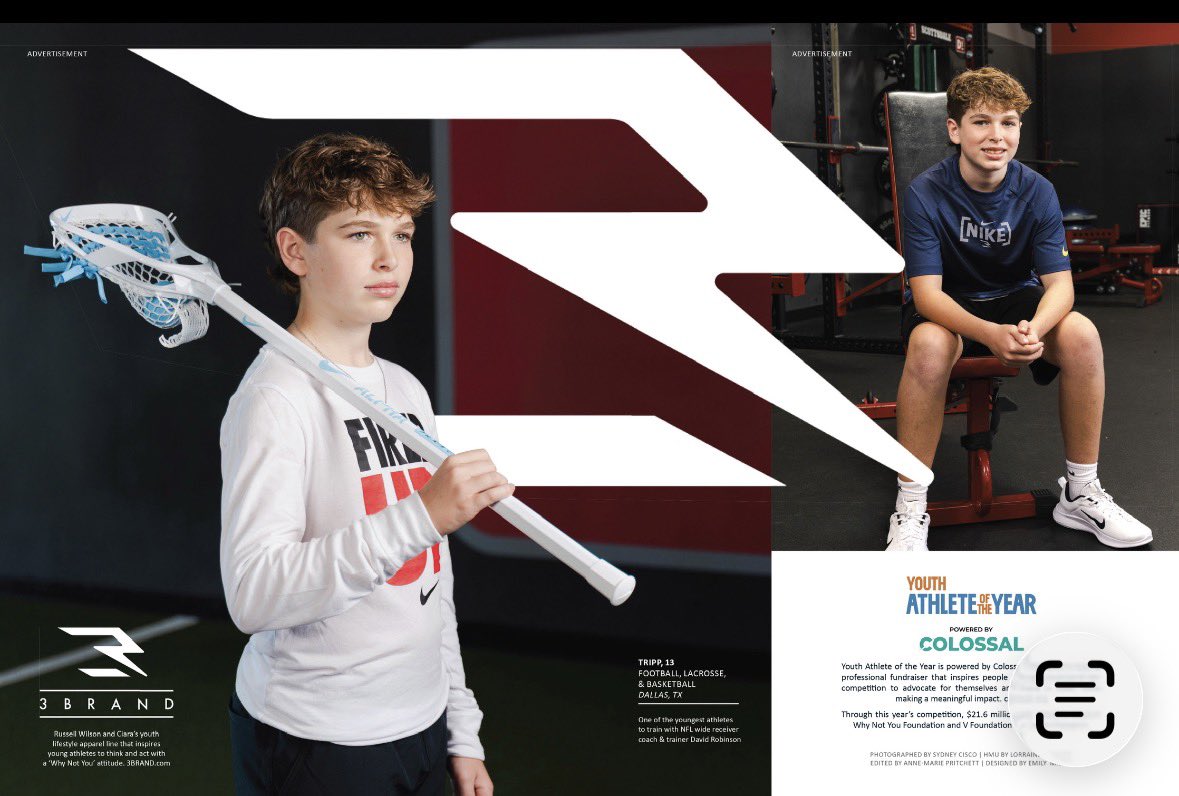 Thanks Mr. Wilson! <a href="/DangeRussWilson/">Russell Wilson</a> I’m proud to be your Youth Athlete of the Year and represent Why Not You, V Foundation and 3Brand.