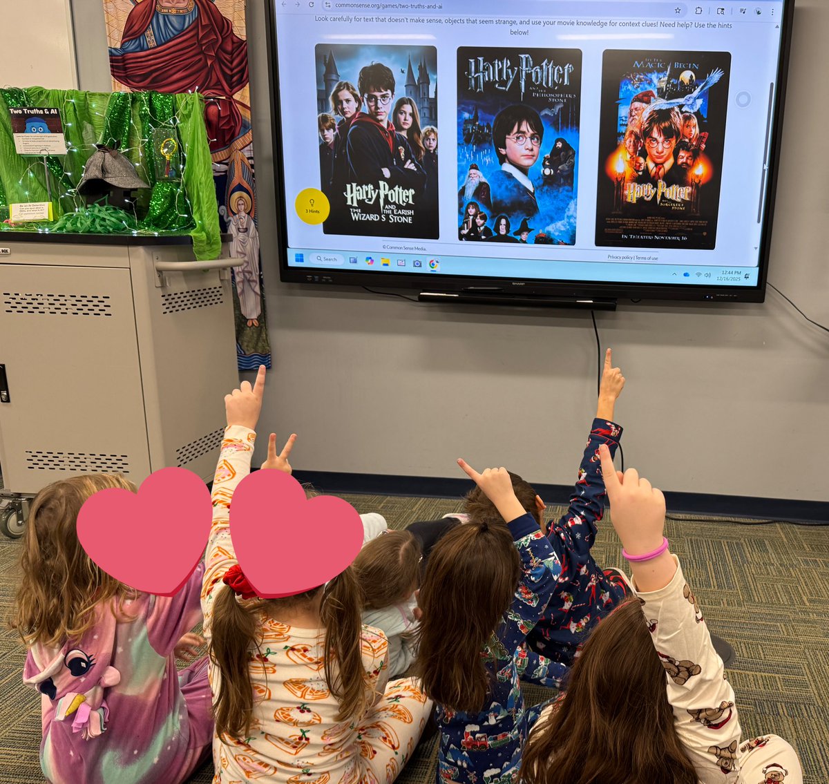 magistrazee's tweet photo. Our youngest #DayOfAI students were super AI “detectives” working together to identify which movie poster from @CommonSense @CommonSenseEd @codeorg #HourofAI was generated by AI @csteachersorg #CSForAll @Jehehalt @hadip https://t.co/JyjNdcDr3I