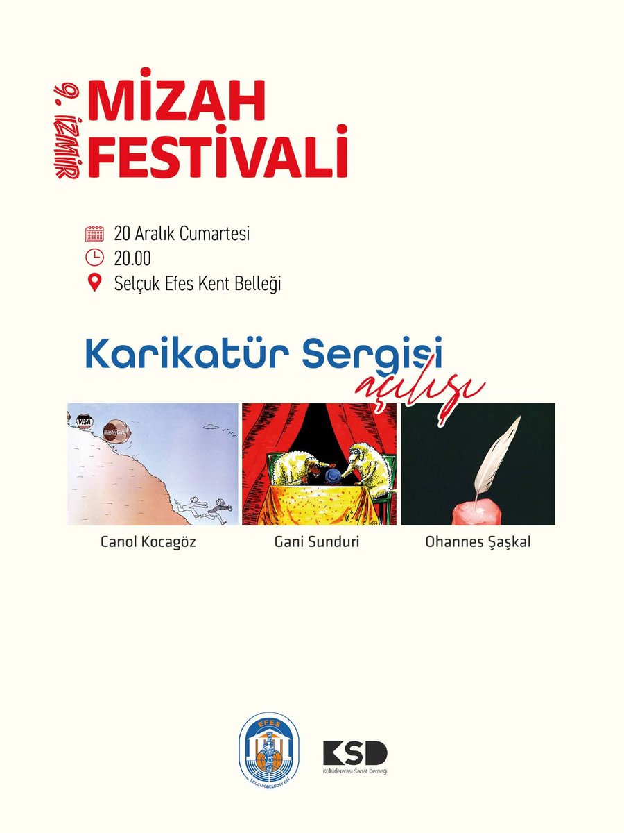 İZMİR MİZAH FESTİVALİ BAŞLIYOR 
🎭Mizahın sözle, çizgiyle ve düşünceyle buluştuğu 9. İzmir Mizah Festivali’nin ilk gününde siz de yerinizi alın.
 <a href="/filizceritoglu/">Filiz Ceritoğlu Sengel</a>