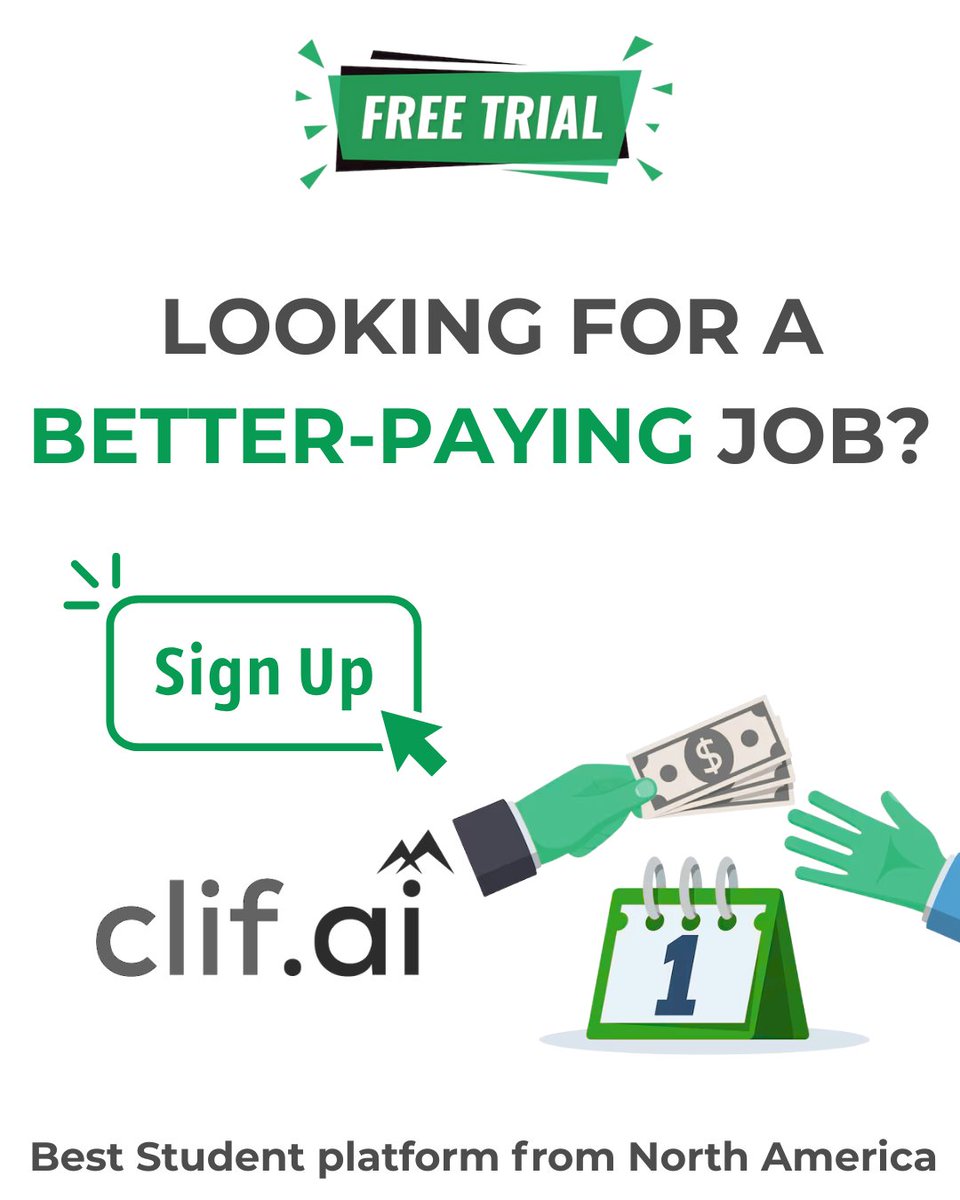 Need a better-paying job? 

Not just another course. Not just another certificate.
#CLIFAI helps you build real skills, a strong profile, and a clear career path - so better opportunities actually find you.

If you’re serious about growth, join CLIF - clif.ai
Your