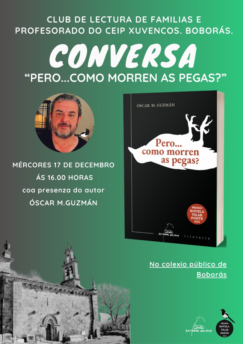 Hoxe, a non perder...
🦅💎🔪🚛🚓🇵🇹
 #clubsdelectura #familiasquecontan
#bescolaresgal