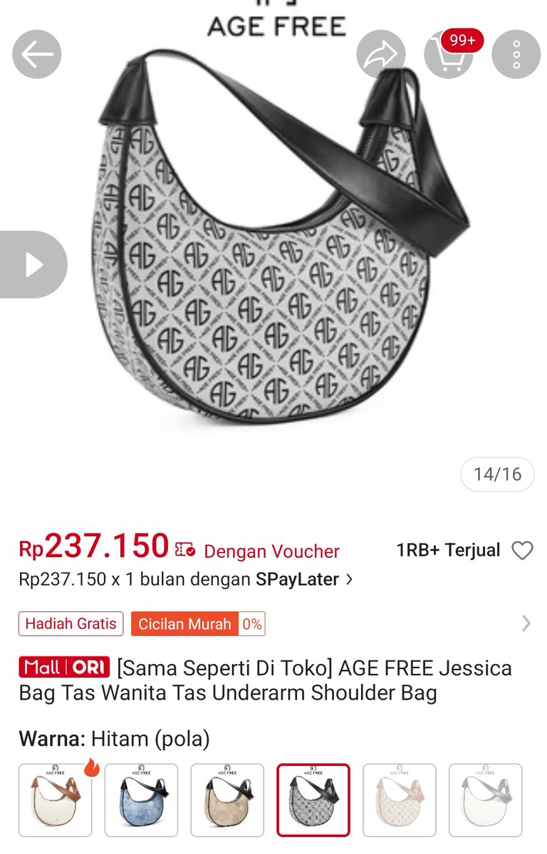 gurllstufff's tweet image. WTS age free shoulder bag. new ya belum pernah dipakai sama sekali

💸 75.000
✨ bisa shopee / kirim manual
💫 harga sudah inc admin shopee + packing