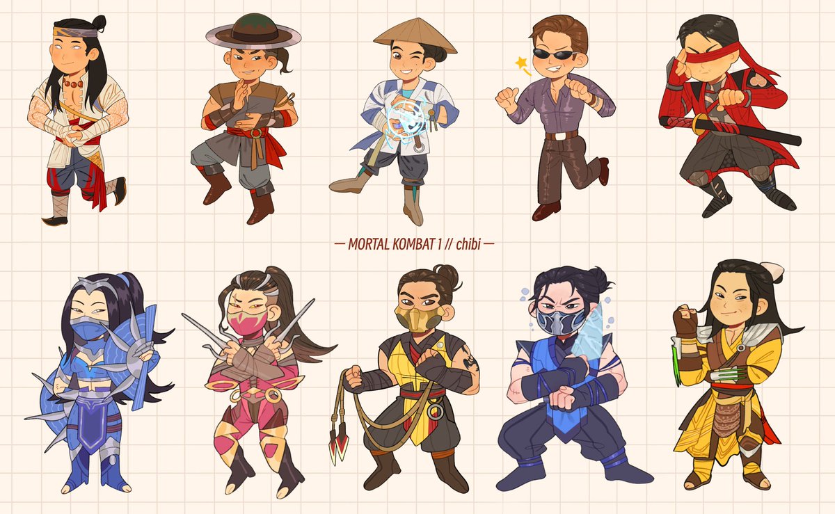 bananamainaa's tweet photo. and finally, all of them! but that's not all of them actually, because I'm gradually planning to finish drawing the remaining characters (and also draw one legendary one!) #MK1 #MortalKombat1 https://t.co/e4KvvvzyQO