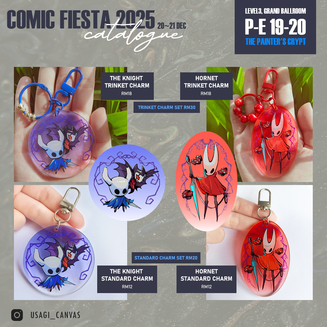 Usagi_Canvas's tweet photo. add on standard charm design for Hollow Knight and Silksong for those prefer lighter design! https://t.co/CXNZRuHUYg