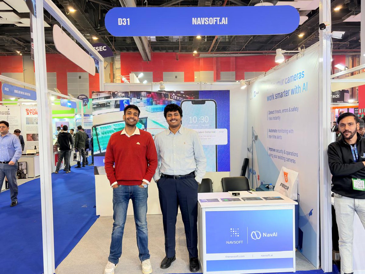NavAIofficial's tweet photo. Incredible time at #IFSEC2025! 

Showcased how NavAI’s #CCTVAnalytics turns passive footage into proactive intelligence - spotting anomalies in real time and unlocking hidden insights with #AI.

Missed us? Let’s talk 👇
https://t.co/BFG0F3QHyL

#ComputerVision #SmartSecurity https://t.co/nKrTHrQMik
