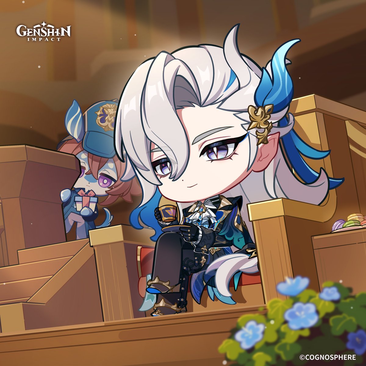 สุขสันต์วันเกิด Neuvillette!
#GenshinImpact #HBD #Neuvillette 

"เป็นละครตลกที่ไม่เลวเลย นักแสดงก็ถ่ายทอดออกมาได้ยอดเยี่ยม เพียงแต่บทพูดอวยพรวันเกิดฉันที่จงใจใส่เข้ามา มันดูไม่เข้ากันไปหน่อย ถ้ารักษาบทละครต้นฉบับไว้ ผลลัพธ์น่าจะออกมาดีกว่านี้ แต่ว่า...