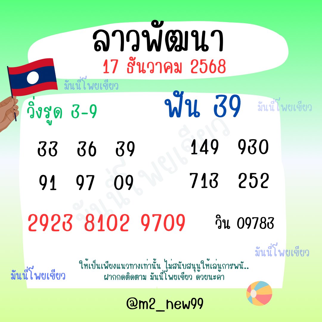 m2_new99's tweet photo. ลาวพัฒนา 17/12/68 🇱🇦🇱🇦🇱🇦

รีทวิตนี้ ขอให้รวยยยยยยย✨✨
☘️ https://t.co/SBr35EQPGl

#หวยลาวพัฒนา #หวยลาววันนี้ https://t.co/z2kVkC4RpK