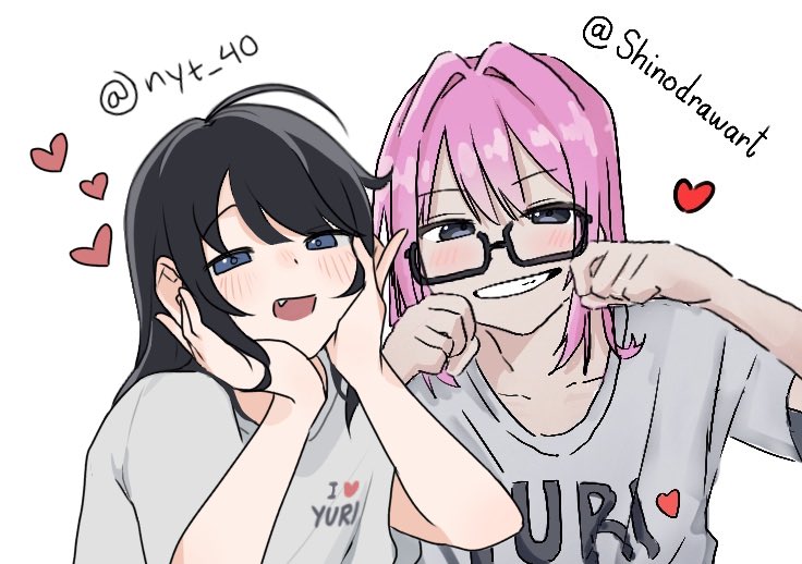 nyt_40's tweet photo. 友達とコラボ @Shinodrawart https://t.co/8npglNCH5Q