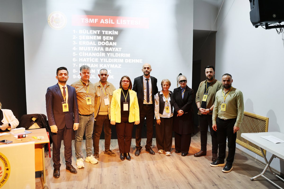 tstd1941's tweet photo. Türkiye Sağırlar Milli Federasyonun 30. Olağan Genel Kurul seçimleri büyük başarı ile kazanan Bülen Tekin'i Tebrik eder, Sağır topluluğu için yapacağı mücadelerin devamını dileriz. https://t.co/3rp8dVKI2h