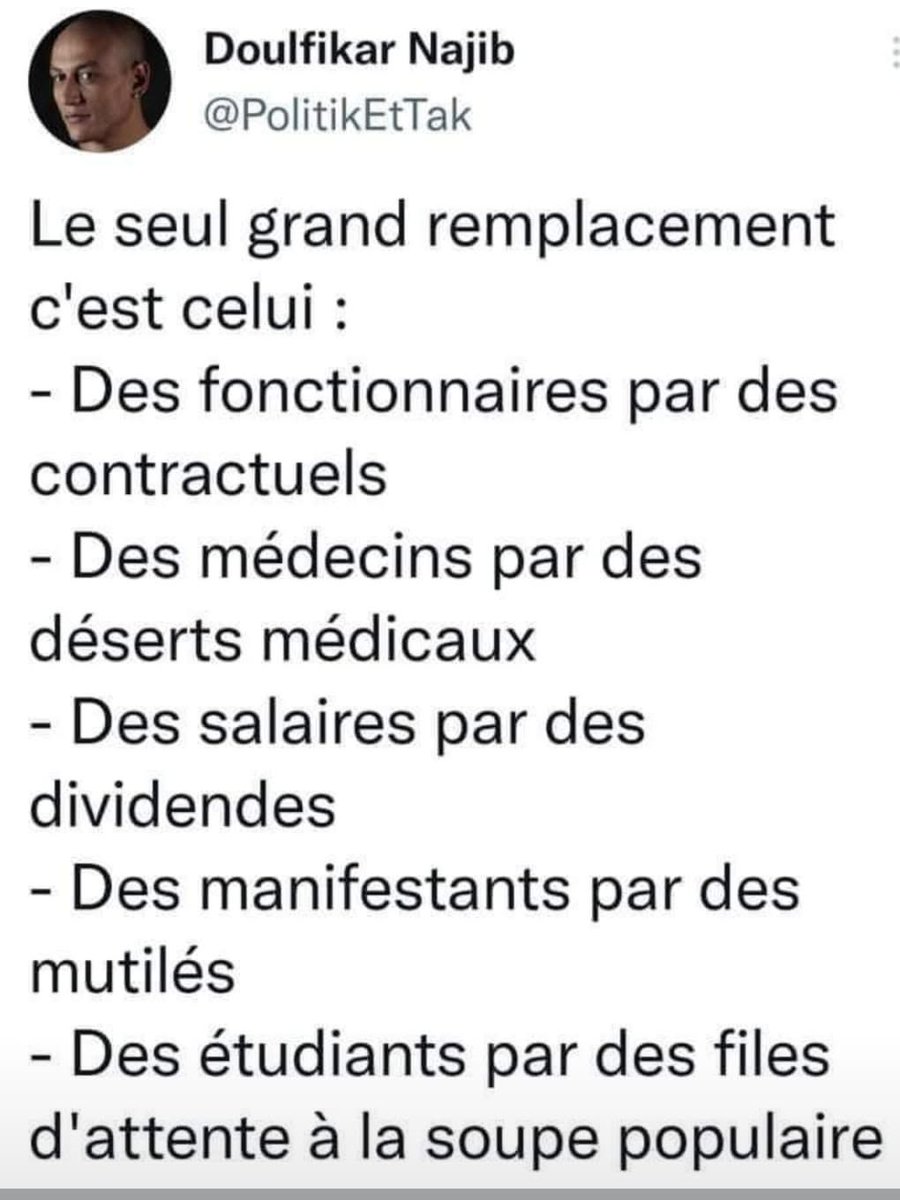 Le grand remplacement c'est :