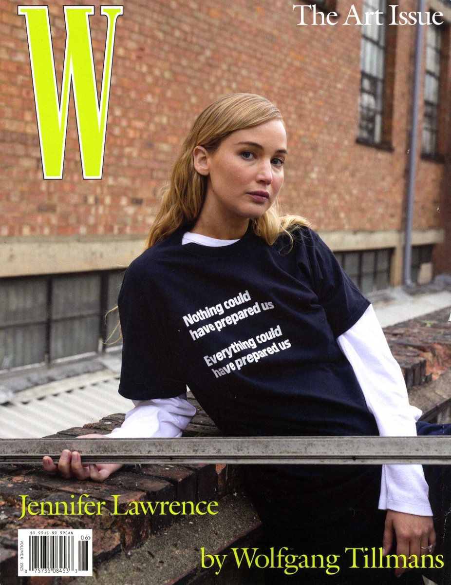 ジェニファー・ローレンス が表紙を飾る #Wmagazine はアート特集号