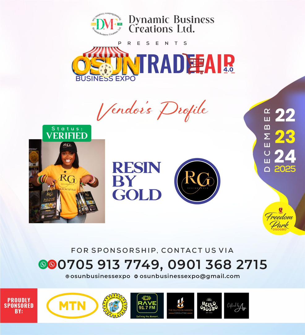 Resinbygold (resin Artist in osogbo ) tweet media