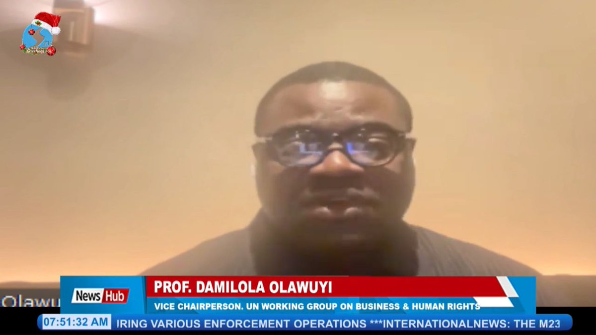 Nigeria_ILA's tweet photo. In an exclusive interview with @SilverbirdTVcom, the Vice Chairperson of the @WGBizHRs, Prof. @dsolawuyi  has called for renewed commitment to human rights as a way of addressing rising insecurity, conflicts and other interlocking crises.

Olawuyi identified insufficient stakeholder engagement as a major factor behind growing conflicts and insecurity globally and urged governments, investors and businesses to integrate human rights considerations into all stages of planning and development in line with the #UNGPs, to ensure that no one is left behind.

#bizhumanrights #sdgs #humanrights #sustainabledevelopment