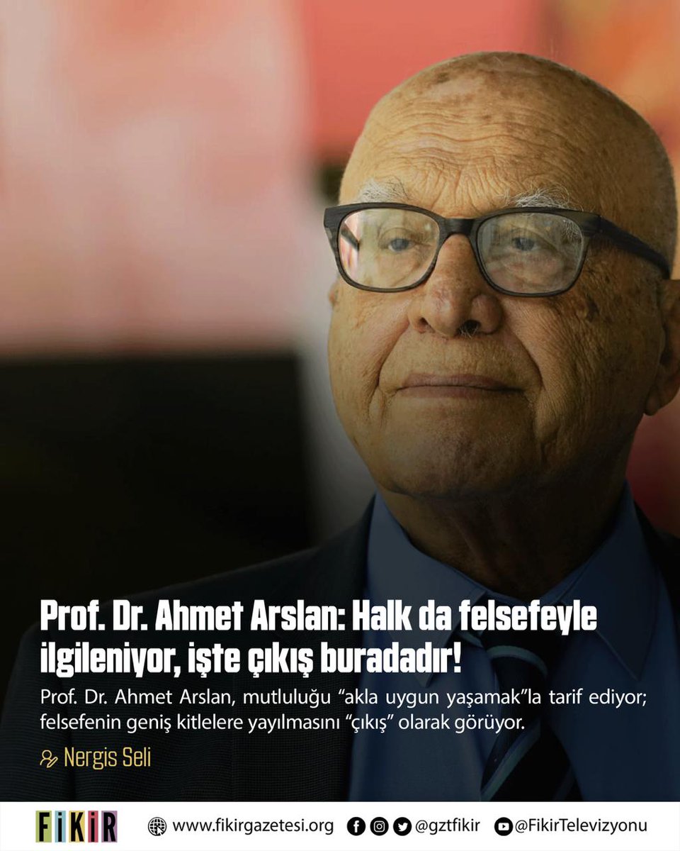 💬 Prof. Dr. Ahmet Arslan: Halk da felsefeyle ilgileniyor, işte çıkış buradadır!

🖊️ Nergis Seli

🗣️ Çıkış ararken en temel eksiği unutuyor muyuz: düşünmeyi? Prof. Dr. Ahmet Arslan’a göre “halkın felsefeyle ilgisi” umut için somut bir işaret.

fikirgazetesi.org/2025/12/17/pro…