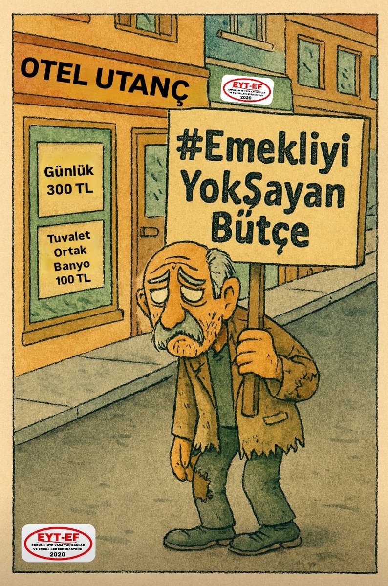 Ülkeye ömrünü verdi.
Bütçede bir satır yer bulamadı.
Emeklinin olmadığı bütçe adil değildir❗️
BÜTÇEDE EMEKLİYE ADALET
#EmekliyiYokSayanBütçe
#5000KısmiyiYokSayanHükümet