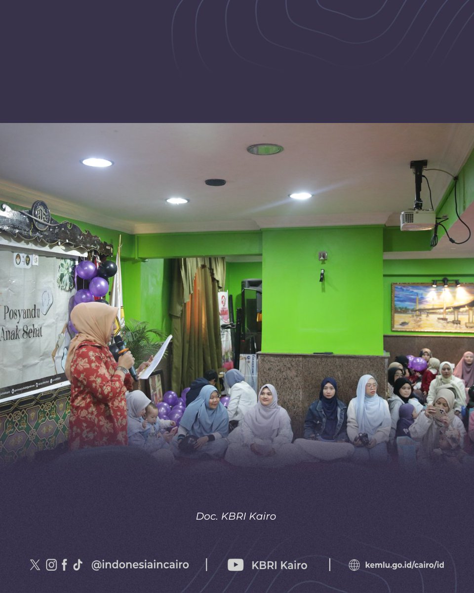 IndonesiaCairo's tweet photo. menyelenggarakan Pos Pelayanan Terpadu (Posyandu) Anak Sehat di Aula Darul Hasan, Keluarga Mahasiswa Jambi (KMJ). https://t.co/3xorJVLME9