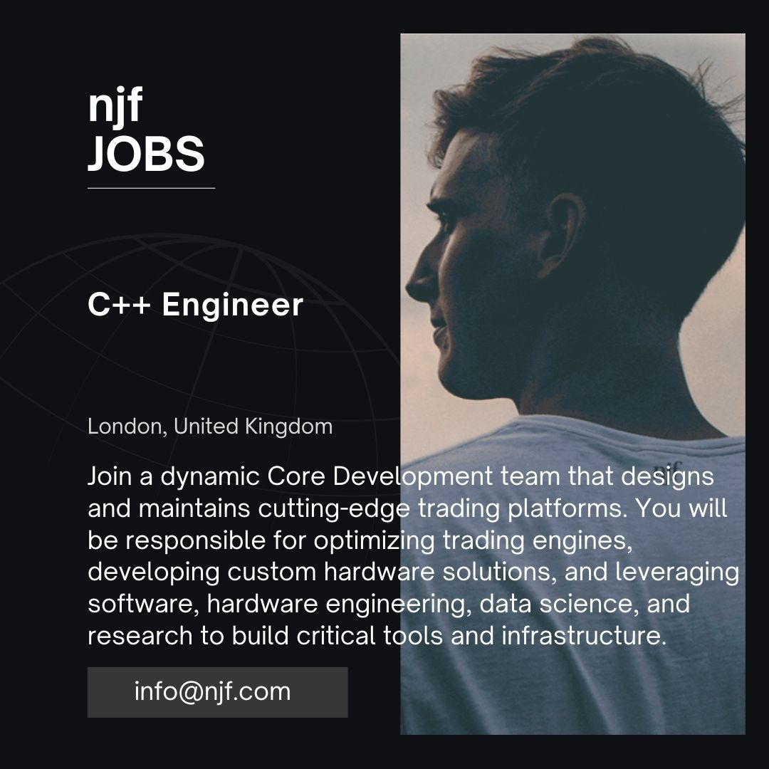 njfglobal's tweet image. 🚀 We’re Hiring: C++ Software Engineer - London

🛠️ C++ | Linux | HPC | Systems
📍 Onsite
🎓 Bachelor’s + 2+ yrs experience

info@njf.com 

#Hiring #CPlusPlus #TechJobs #SoftwareEngineer #HPC #FinTech #njf #njfjobs #Londonjobs