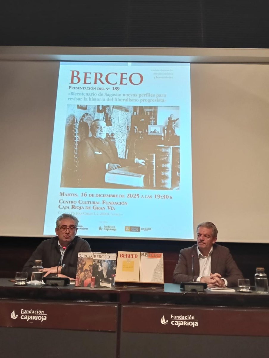 Presentación de la revista Berceo con nuevos perfiles de Sagasta: sus interacciones con los espadones, La Nueva Iberia, Cuba, los carlistas, Domingo Peña Villarejo, memorialismo en el XX y un guiño final a sus “secretos del corazón”, Ángela Vidal. Gracias mil a todos los autores