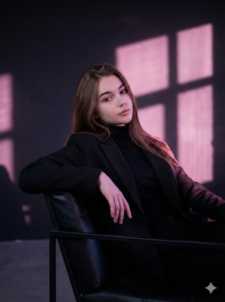 Lovart prompt result: Creating a Moody Cinematic Portrait with Nano Banana Pro