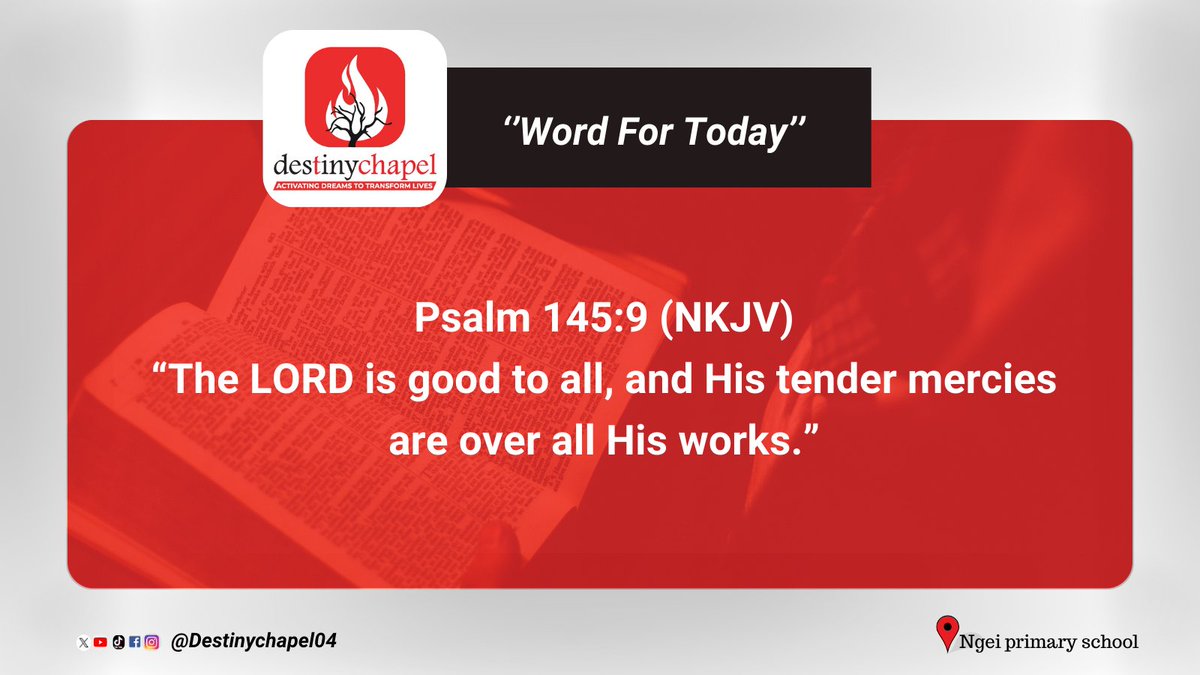 God’s care reaches everyone. His goodness is not selective, and His mercy never runs dry. Today we are reminded that wherever you are, whatever you face, the Lord’s tender care is already covering you. Rest in His goodness and walk confidently, knowing you are held by His mercy.