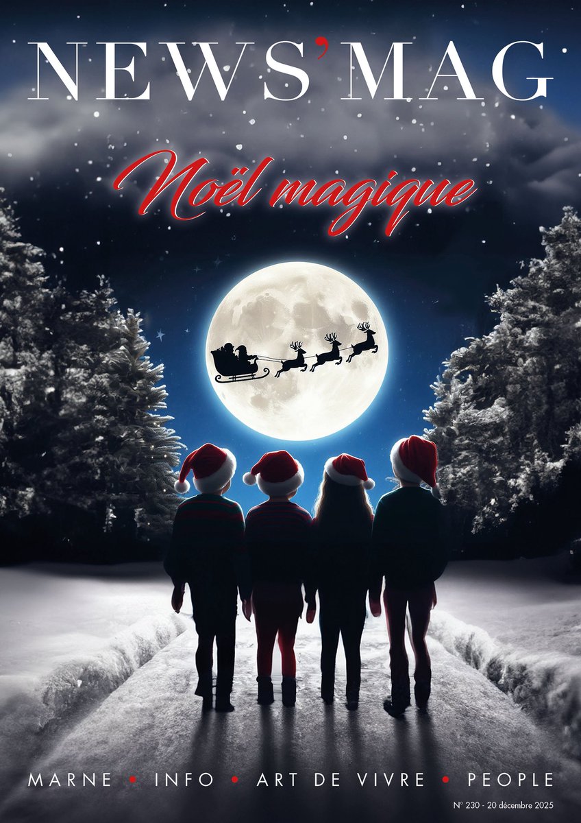 NewsMagChamp's tweet image. @NewsMagChamp est disponible dès aujourd’hui chez votre distributeur habituel.
✨🎅🏼 Noël magique 🎅🏼✨
Et en intégralité en lecture digitale :
👉🏼 calameo.com/books/00467338…
👉🏼 NEWS’MAG disponible📱💻 
news-mag.fr
Bonne lecture 😉
#Reims #Chalons #Epernay #Marne #Champagne