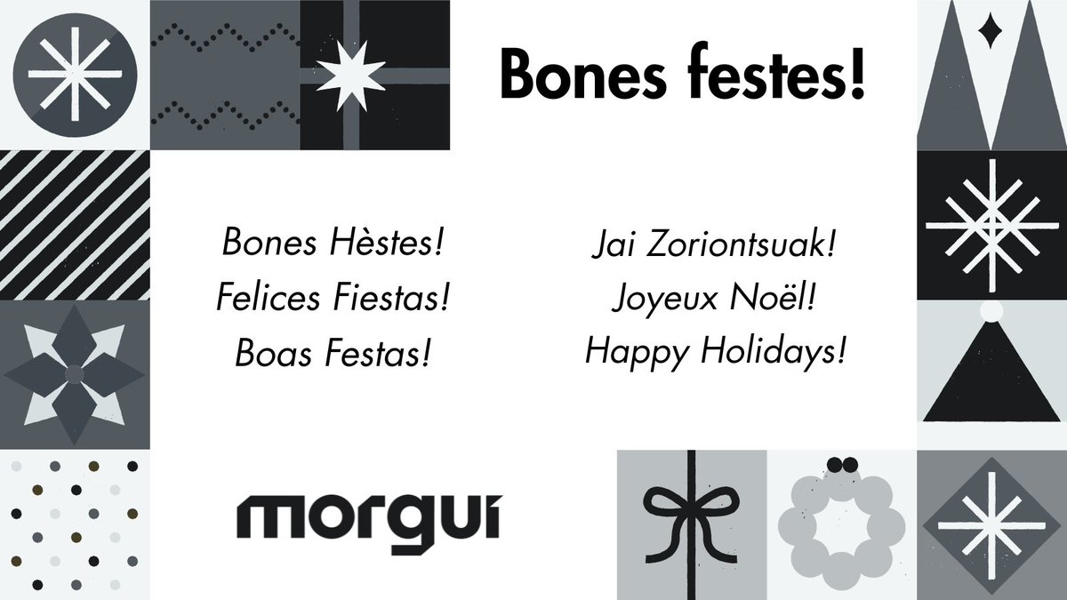 🎄 L'equip de Morgui us desitja molt bones festes i una bona entrada d'any. 
Esperem que pugueu gaudir aquest Nadal amb la companyia dels vostres éssers estimats. 

Us desitgem molta salut i sort per l'any 2026! 🥂
#morgui #Nadal