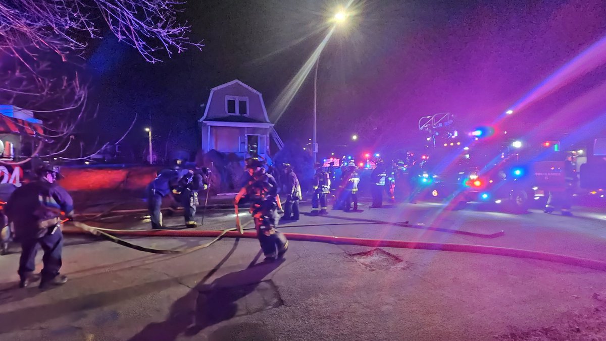 St. Louis firefighters working a first alarm fire in the 4900 block of Arlington.
A firefighter called a MAYDAY after falling through a floor into the basement. The firefighter was unhurt &amp; returned to duty.
The building was vacant &amp; the cause of the fire is under investigation.