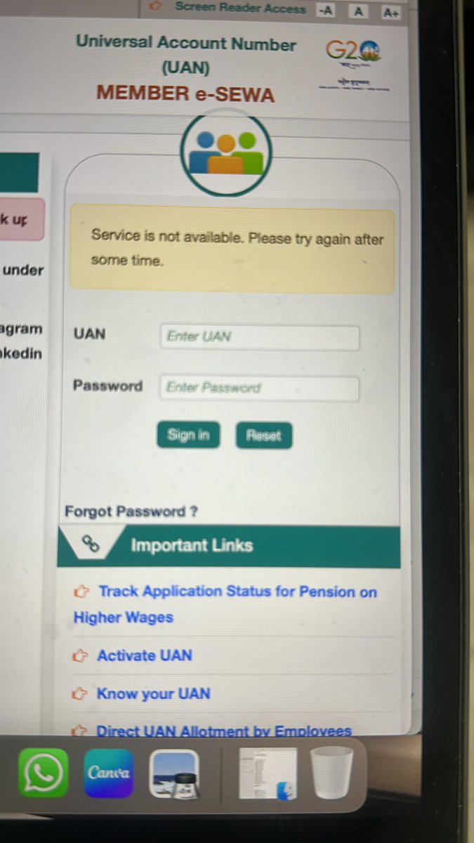 eskayv's tweet photo. @officialepfo Service is not available since yesterday. How long it takes to fix this? https://t.co/bS4k036tYc