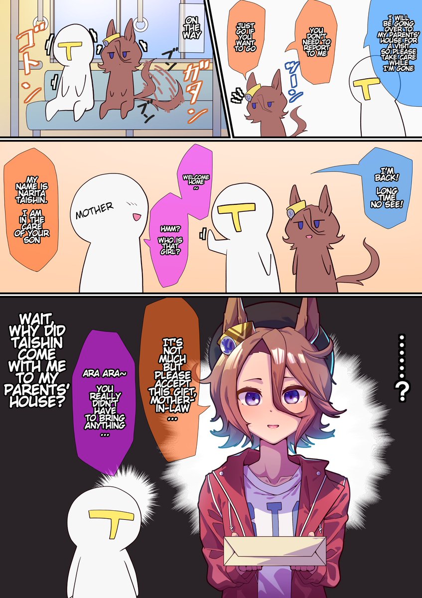 Euadi2's tweet photo. EN TL here
Check out the original artist's profile too @taishin_315
#Umamusume https://t.co/Qqqfdvr3Kd