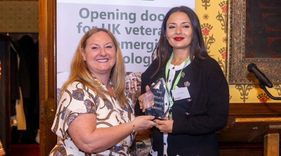 XDC Network's Saloi Benbaha was honored at the UK House of Lords for blockchain leadership.

Saloi Benbaha, Head of XDC Network Enterprise Alliance &amp; Ventures, received the Policy Pioneer Award at the Digital Assets Global Forum's 100 Commonwealth Impact Leaders Dinner, held at