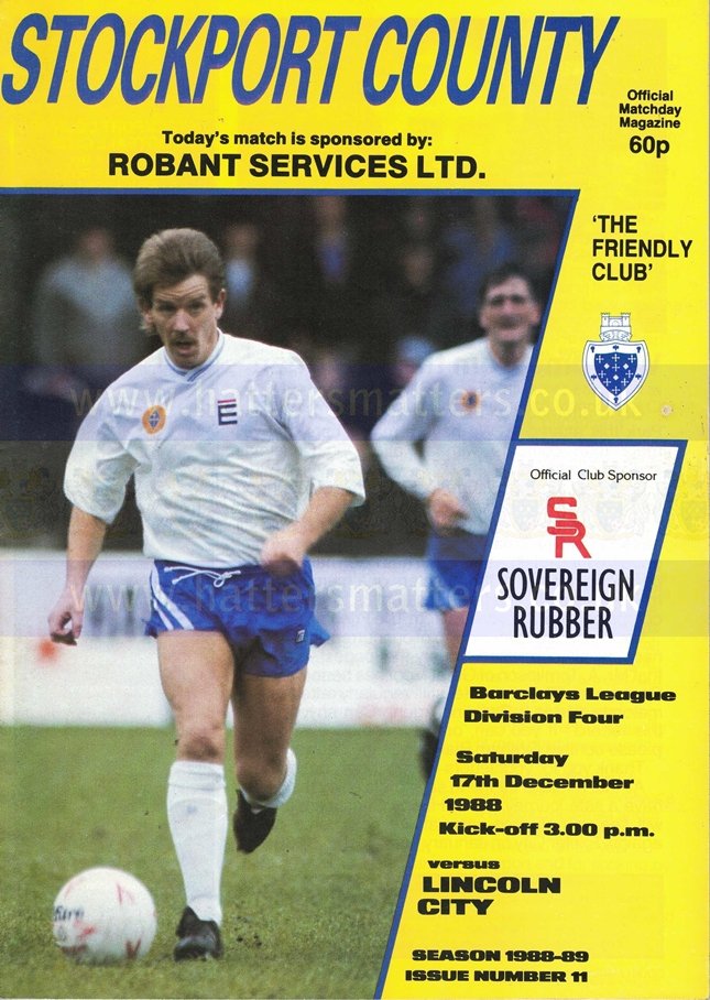 MY COUNTY ADVENT CALENDAR 

Day 17 - 17/12/88

County 1-0 <a href="/LincolnCity_FC/">Lincoln City FC 🇺🇦</a> (2,355)

Team: Gorton, Butler, Hart, Bullock, Pickering, Williams (1p), Payne, Colville, Angell, Cooke, Logan

Only the 2nd win in 10 games. Murphy returns to EP as Imps boss.

Image: <a href="/HattersMatters/">HattersMatters</a>
