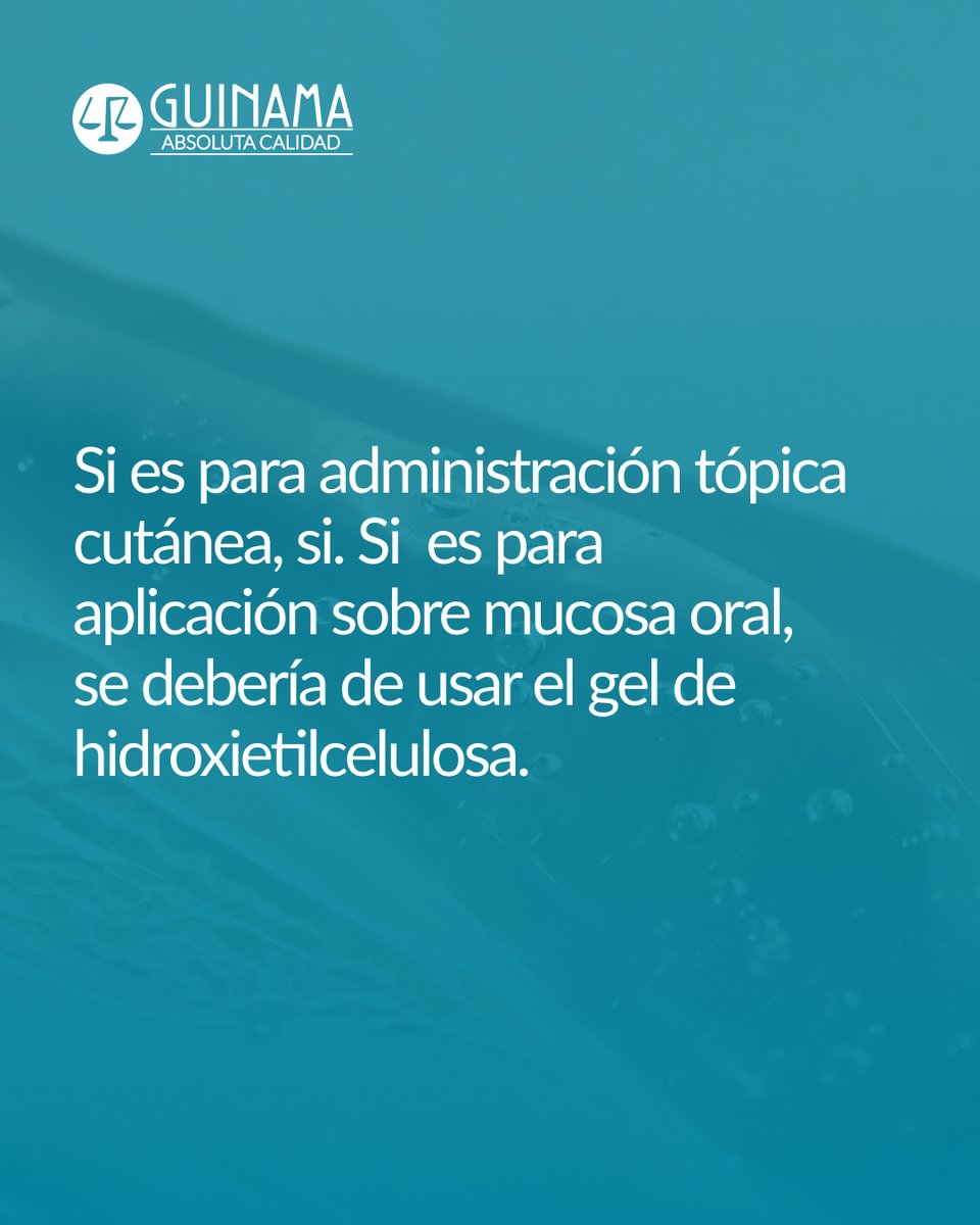 💡 Respondemos vuestras dudas en el Consultorio GUINAMA:

El gel de miconazol ¿se podría realizar con vuestro gel de carbopol?

#ExpertosenFormulación #ConsultorioGUINAMA